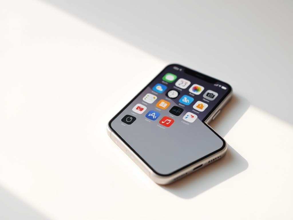 A sleek, silver iPhone resting on a minimalist white background, its elegant curves and seamless design radiating a sense of refined simplicity. The device's intuitive user interface is the focal point, its icons and menus arranged with precision, inviting effortless navigation. Soft, diffused lighting casts a warm glow, highlighting the iPhone's premium build quality and attention to detail. The overall atmosphere conveys a sense of user-friendliness, where technology blends seamlessly with an intuitive and accessible experience.