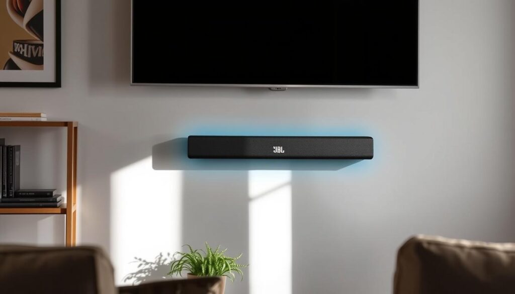JBL Bar 300 Soundbar in einem kleinen Wohnzimmer