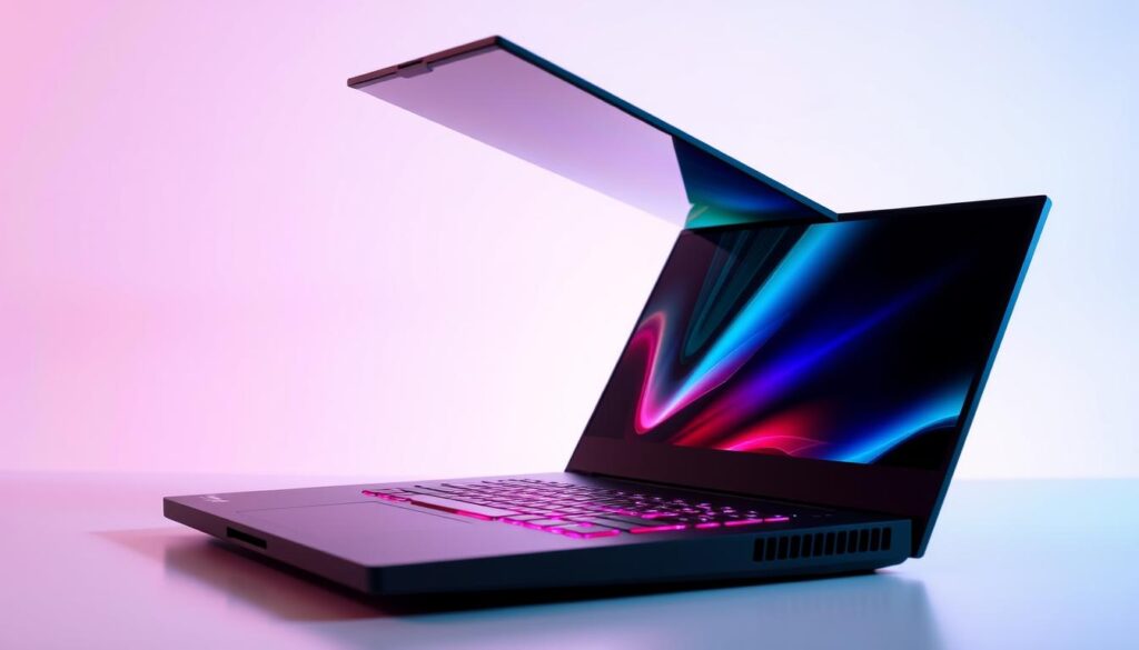 Lenovo Legion Pro 7i Gaming Laptop mit geöffnetem Display und beleuchteter Tastatur