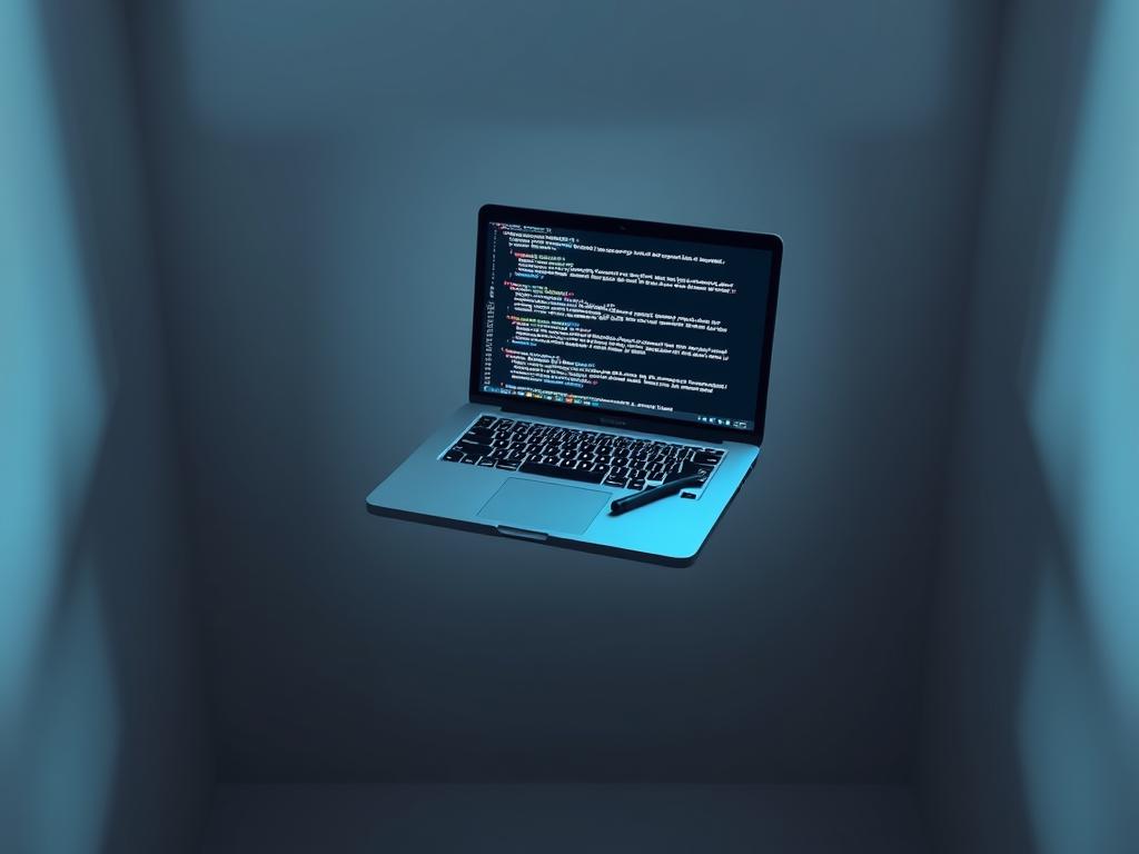A digital workspace with a laptop, keyboard, and stylus floating in a serene, minimalist environment. The laptop screen displays lines of code and text, suggesting an artificial intelligence system at work. Soft, directional lighting illuminates the scene, creating a contemplative atmosphere. The camera angle is slightly elevated, giving a birds-eye view of the workspace, emphasizing the thoughtful, creative process of AI-assisted text generation. The overall mood is one of technological innovation and intellectual exploration.